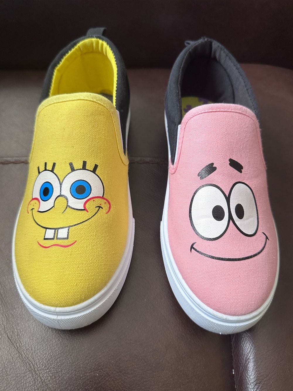 SpongeBob SquarePants and Patrick Kids Slip-On Canvas Sneakers Youth size 4